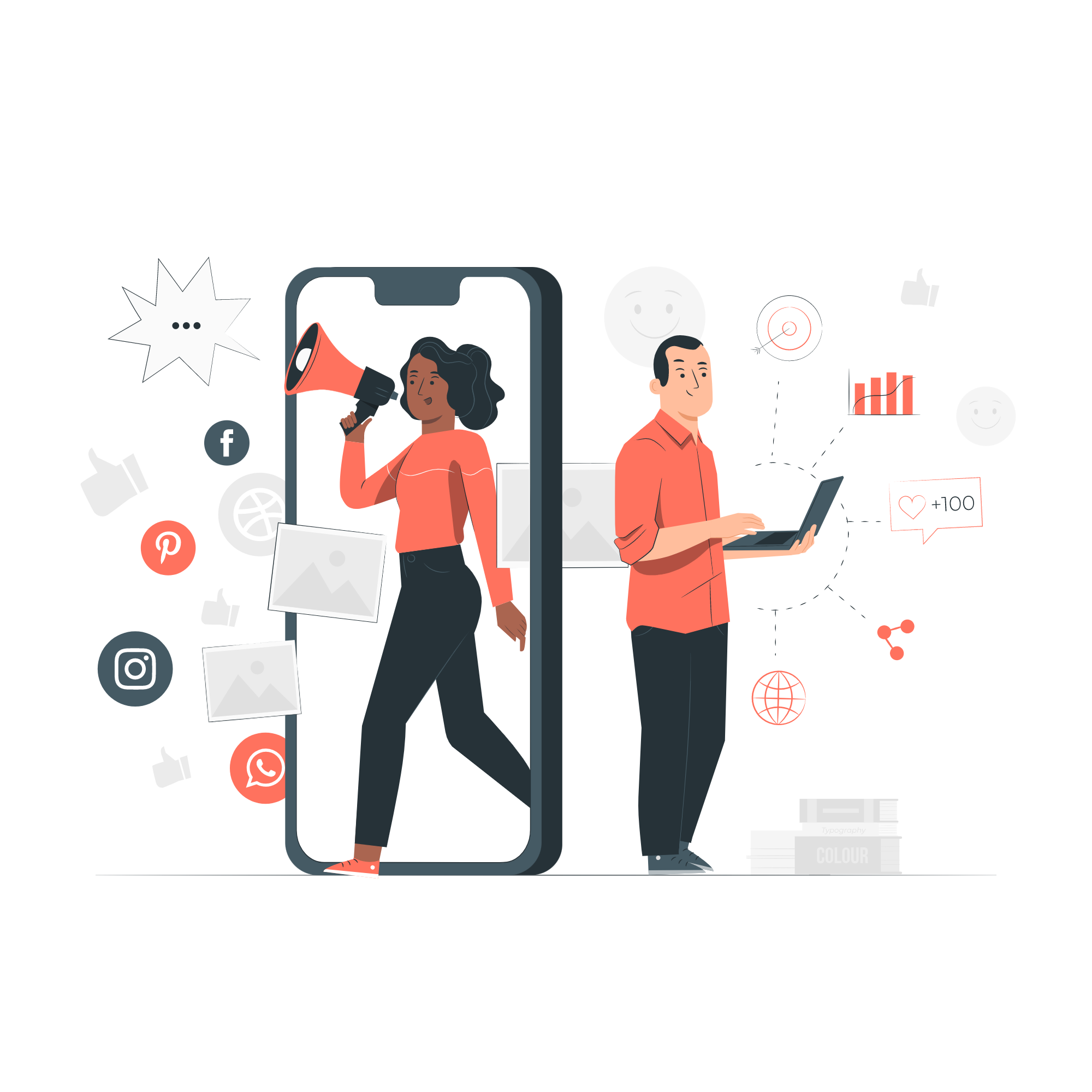 Digital marketing illustration – Aalim Technologies, leading SEO and online marketing company in Dubai